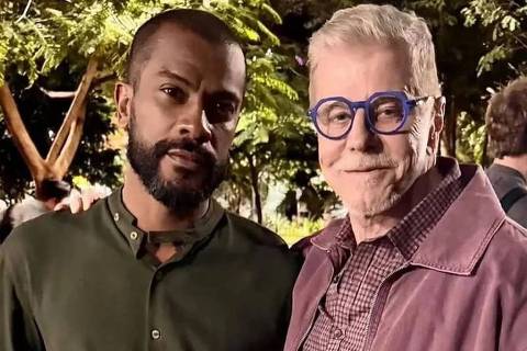 Entrevista de emprego mostra essa mulher super gostosa do xvideos tirando a roupa para sexo - Samuel de Assis e Miguel Falabella em cena de 'Três Graças'